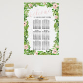 Tableau de sièges Baby shower de cygne | Rose (Cuisine)