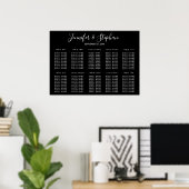 Tableau de sièges blanc noir simple (Bureau à domicile)