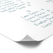 Tableau de sièges Boho Chic Turquoise et blanc (Coin)