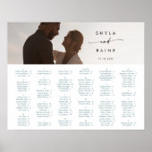 Tableau de sièges Boho Chic Turquoise et blanc (Devant)