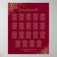 Tableau de sièges de 19 Mariages en Bourgogne et e