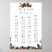 Tableau de sièges de Fête des mariées rustique | T (Devant)