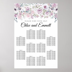 Tableau de sièges de Mariage à 10 tables blanc vio