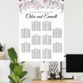 Tableau de sièges de Mariage à 10 tables blanc vio (Bureau à domicile)