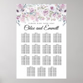 Tableau de sièges de Mariage à 15 tables blanc vio (Devant)
