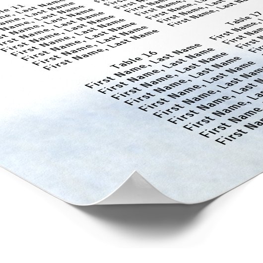 Tableau de sièges de Mariage à 20 tables do-it-you (Coin)