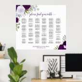 Tableau de sièges de Mariage alphabétique Rose vio (Bureau à domicile)
