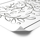 Tableau de sièges de Mariage Feuille à défilement (Coin)