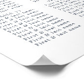 Tableau de sièges de Mariage Floral Dusty Blue (Coin)