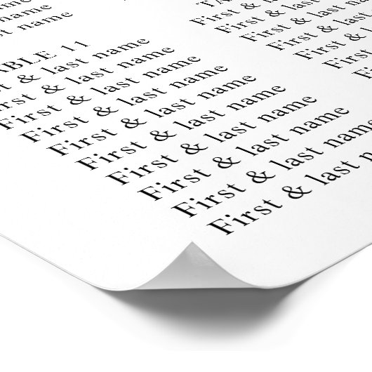 Tableau de sièges de Mariage minimal (Coin)