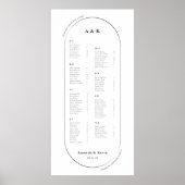 Tableau de sièges de Mariage ovale moderne de 48 p (Devant)