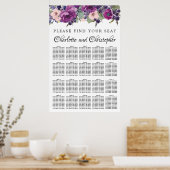 Tableau de sièges de Mariages de 20 tables violets (Cuisine)