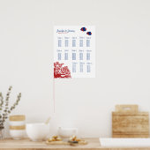 Tableau de sièges de poissons tropicaux bleu et ro (Cuisine)