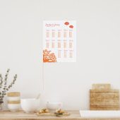 Tableau de sièges de poissons tropicaux orange et  (Cuisine)