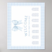 Tableau de sièges du baby shower de l'arc en vichy (Devant)