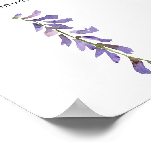 Tableau de sièges du Mariage Fleur sauvage de fleu (Coin)