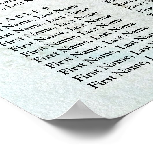 Tableau de sièges en aquarelle Ombre | VERT (Coin)