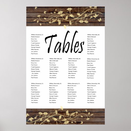 Tableau de sièges en bois foncé Brown (Devant)