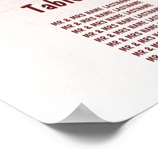 Tableau de sièges en feuille d'or rose de luxe 18 (Coin)