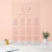 Tableau de sièges en fleurs de cerisier rose simpl (Mariage)