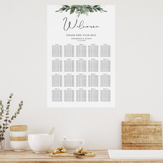 Tableau de sièges feuille de feuillage (Cuisine)