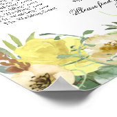 Tableau de sièges floraux de roses jaunes (Coin)