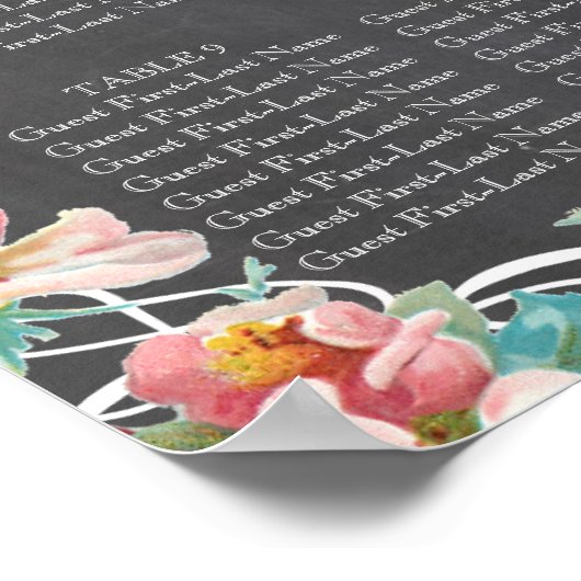 Tableau de sièges mariage (Coin)