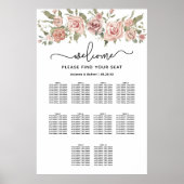 Tableau de sièges Mariage à 10 tables Rose Dusty (Devant)