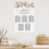 Tableau de sièges Mariage à 5 tables Rose Dusty (Cuisine)