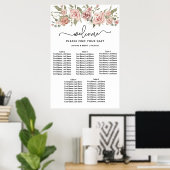 Tableau de sièges Mariage à 5 tables Rose Dusty (Bureau à domicile)