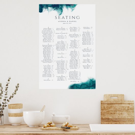 Tableau de sièges mariage à encre douce (Cuisine)
