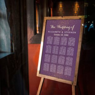 Tableau de sièges Mariage à Parties scintillant d'