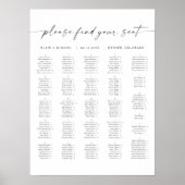 Tableau de sièges Mariage alphabétique BLAIR (Devant)