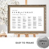 Tableau de sièges Mariage alphabétique minimal chi