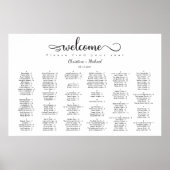 Tableau de sièges Mariage alphabétique noir minima (Devant)