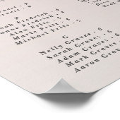 Tableau de sièges Mariage alphabétique Ombre Mauve (Coin)