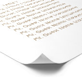 Tableau de sièges Mariage Art déco blanc et or (Coin)