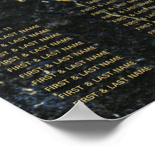 Tableau de sièges Mariage Art déco en marbre d'or  (Coin)