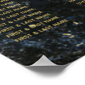 Tableau de sièges Mariage Art déco en marbre d'or  (Coin)