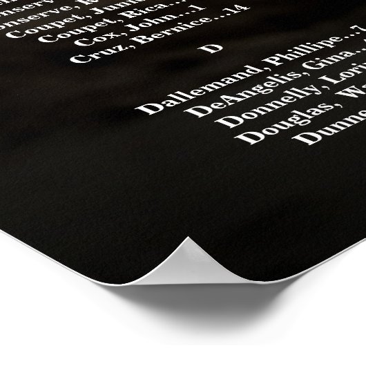 Tableau de sièges mariage avec photo alphabétique (Coin)