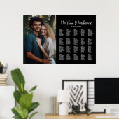 Tableau de sièges mariage avec photo élégante modi (Bureau à domicile)