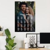 Tableau de sièges mariage avec photo modifiable (Bureau à domicile)