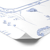 Tableau de sièges mariage bleu clair romantique (Coin)