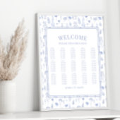 Tableau de sièges mariage bleu clair romantique