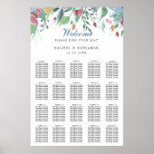 tableau de sièges mariage bleu poussiéreux (Devant)