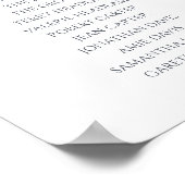 Tableau de sièges Mariage bleu poussiéreux (Coin)