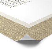 Tableau de sièges Mariage Burlap et White Bow anti (Coin)