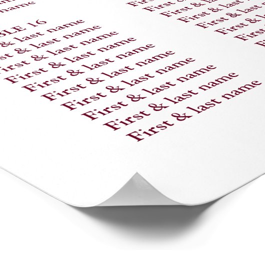 Tableau de sièges Mariage Cherry Blossom (Coin)