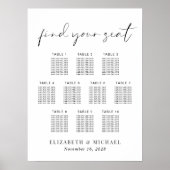 Tableau de sièges Mariage Chic 10 (Devant)