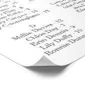 Tableau de sièges mariage, couleur Arrière - plan  (Coin)